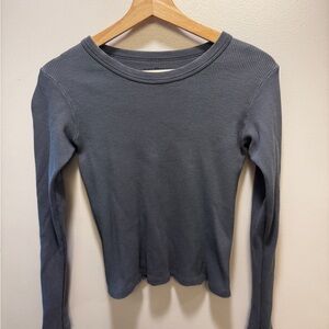 Brandy Melville Waffle Long Sleeve vintage blue